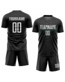 Best Pro Custom Black White Sublimation Soccer Uniform Jersey