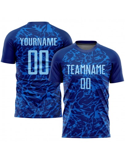 Best Pro Custom Royal Light Blue Sublimation Soccer Uniform Jersey