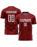 Best Pro Custom Red White Sublimation Soccer Uniform Jersey