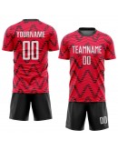 Best Pro Custom Red White-Black Sublimation Soccer Uniform Jersey