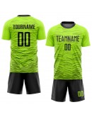 Best Pro Custom Neon Green Black Sublimation Soccer Uniform Jersey