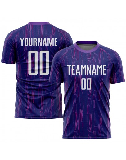Best Pro Custom Purple White Sublimation Soccer Uniform Jersey