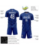 Best Pro Custom Royal White Sublimation Soccer Uniform Jersey