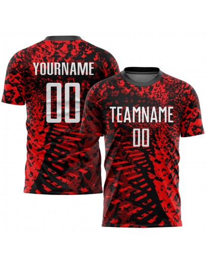 Best Pro Custom Red Black-White Sublimation Soccer Uniform Jersey