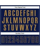 Best Pro Custom White Navy-Old Gold Sublimation Split Fashion Soccer Uniform Jersey