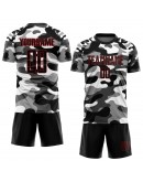 Best Pro Custom Camo Black-Red Sublimation Salute To Service Soccer Uniform Jersey