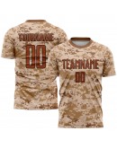 Best Pro Custom Camo Texas Orange-Brown Sublimation Salute To Service Soccer Uniform Jersey