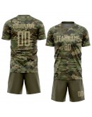 Best Pro Custom Camo Vegas Gold-Olive Sublimation Salute To Service Soccer Uniform Jersey