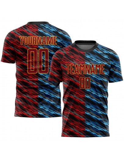 Best Pro Custom Camo Crimson-Black Sublimation Salute To Service Soccer Uniform Jersey