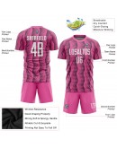 Best Pro Custom Pink White Sublimation Soccer Uniform Jersey