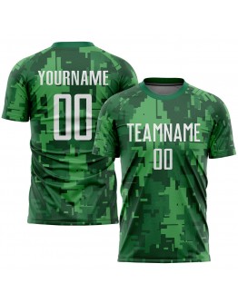 Best Pro Custom Camo White-Kelly Green Sublimation Salute To Service Soccer Uniform Jersey