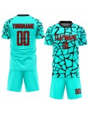 Best Pro Custom Aqua Red-Black Sublimation Soccer Uniform Jersey