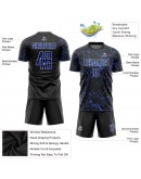 Best Pro Custom Black Royal-White Sublimation Soccer Uniform Jersey