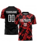 Best Pro Custom Red White-Black Sublimation Soccer Uniform Jersey
