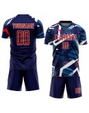 Best Pro Custom Navy Red-White Sublimation Soccer Uniform Jersey