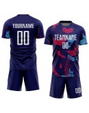 Best Pro Custom Navy White-Light Blue Sublimation Soccer Uniform Jersey