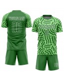 Best Pro Custom Neon Green-Kelly Green-White Sublimation Soccer Uniform Jersey