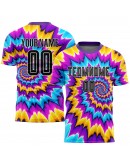 Best Pro Custom Tie Dye Black-White Sublimation Soccer Uniform Jersey