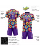 Best Pro Custom Tie Dye Purple-White Sublimation Soccer Uniform Jersey