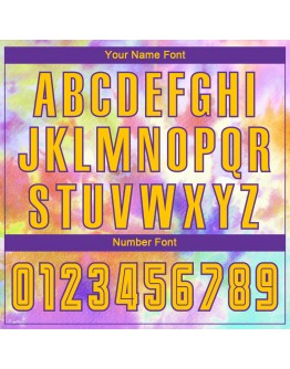 Best Pro Custom Tie Dye Gold-Purple Sublimation Soccer Uniform Jersey