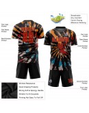 Best Pro Custom Tie Dye Red-Old Gold Sublimation Soccer Uniform Jersey