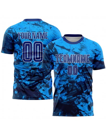 Best Pro Custom Tie Dye Royal-White Sublimation Soccer Uniform Jersey