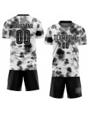Best Pro Custom Tie Dye Black-White Sublimation Soccer Uniform Jersey