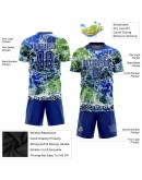 Best Pro Custom Tie Dye Royal-White Sublimation Soccer Uniform Jersey
