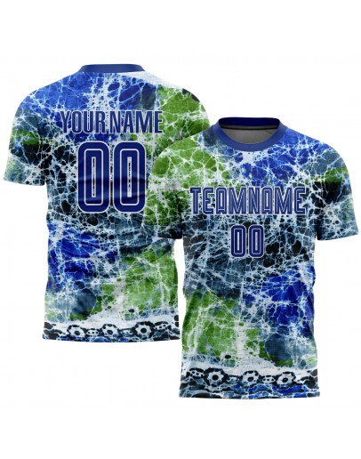 Best Pro Custom Tie Dye Royal-White Sublimation Soccer Uniform Jersey