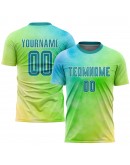 Best Pro Custom Tie Dye Aqua-White Sublimation Soccer Uniform Jersey