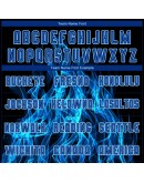 Best Pro Custom Black Royal-Light Blue Flame Sublimation Soccer Uniform Jersey