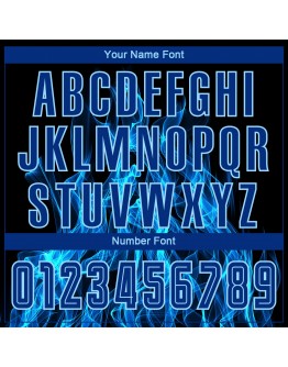 Best Pro Custom Black Royal-Light Blue Flame Sublimation Soccer Uniform Jersey