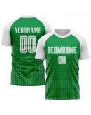 Best Pro Custom Kelly Green White Sublimation Soccer Uniform Jersey