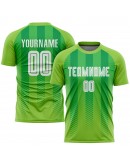 Best Pro Custom Neon Green White-Kelly Green Sublimation Soccer Uniform Jersey