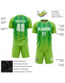 Best Pro Custom Neon Green White-Kelly Green Sublimation Soccer Uniform Jersey
