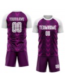 Best Pro Custom Purple White Sublimation Soccer Uniform Jersey