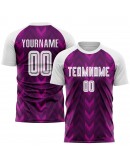 Best Pro Custom Purple White Sublimation Soccer Uniform Jersey