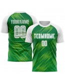 Best Pro Custom Neon Green White-Kelly Green Sublimation Soccer Uniform Jersey