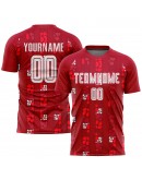 Best Pro Custom Red White Home Sublimation Soccer Uniform Jersey