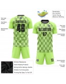 Best Pro Custom Neon Green Black Third Sublimation Soccer Uniform Jersey