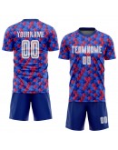 Best Pro Custom Royal White-Red Home Sublimation Soccer Uniform Jersey