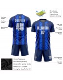 Best Pro Custom Navy White-Royal Away Sublimation Soccer Uniform Jersey