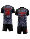 Best Pro Custom Black Red-Purple Third Sublimation Soccer Uniform Jersey